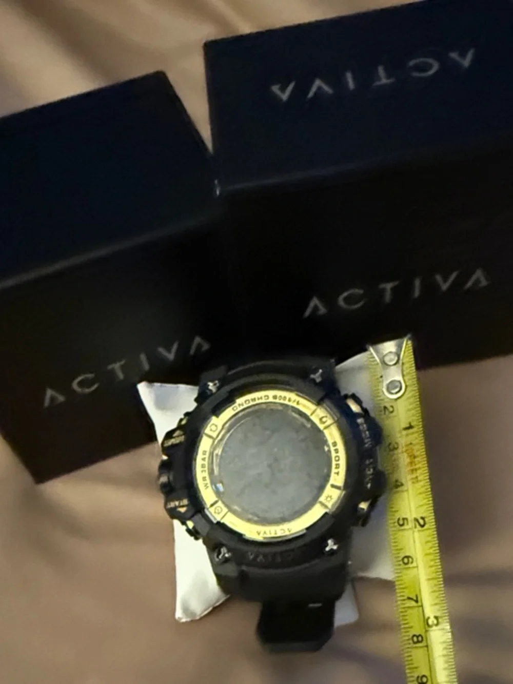 Ativa Black and Gold Rugged Digital Sport Watch